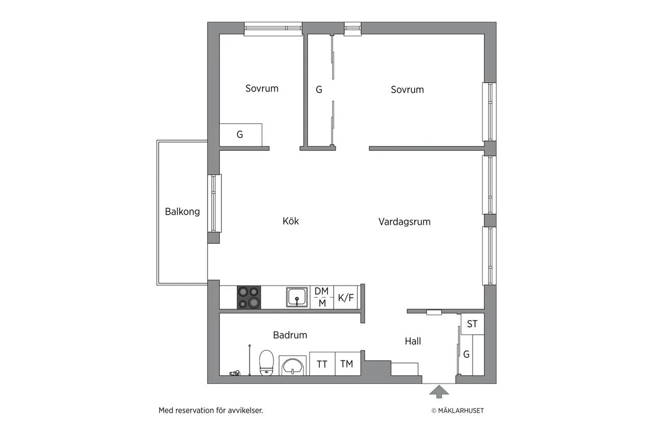 Floor plan for Boplatsvägen 5