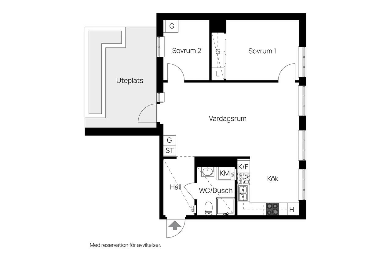 Floor plan for Hundlokegränd 18