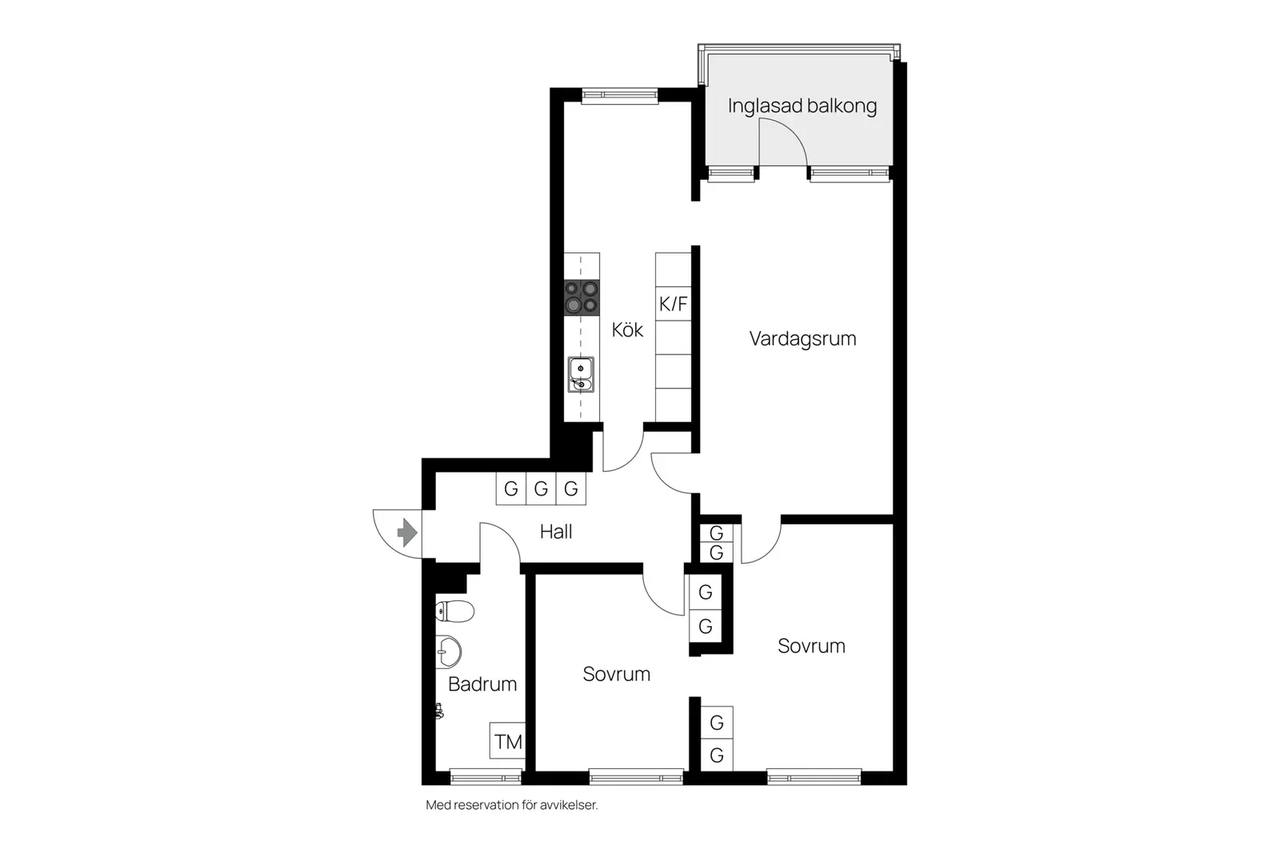 Floor plan for Österängsgatan 26