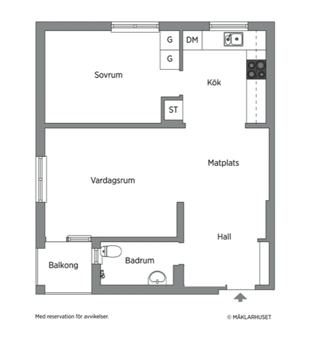Planritning för Norra Sjöbogatan 55