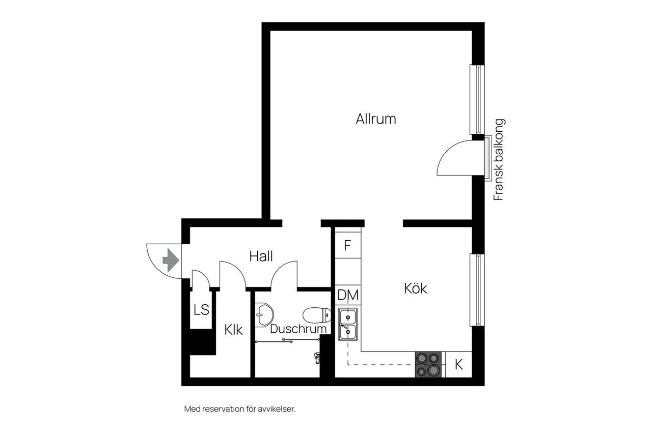 Planritning för Morängatan 28