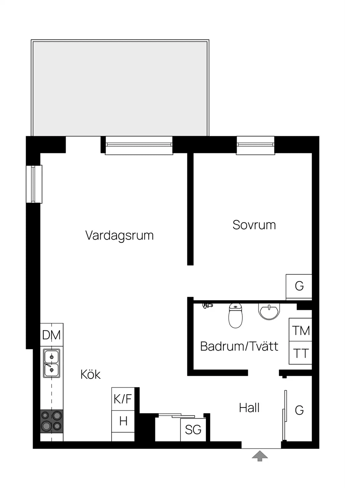 Floor plan for Druveforsvägen 14