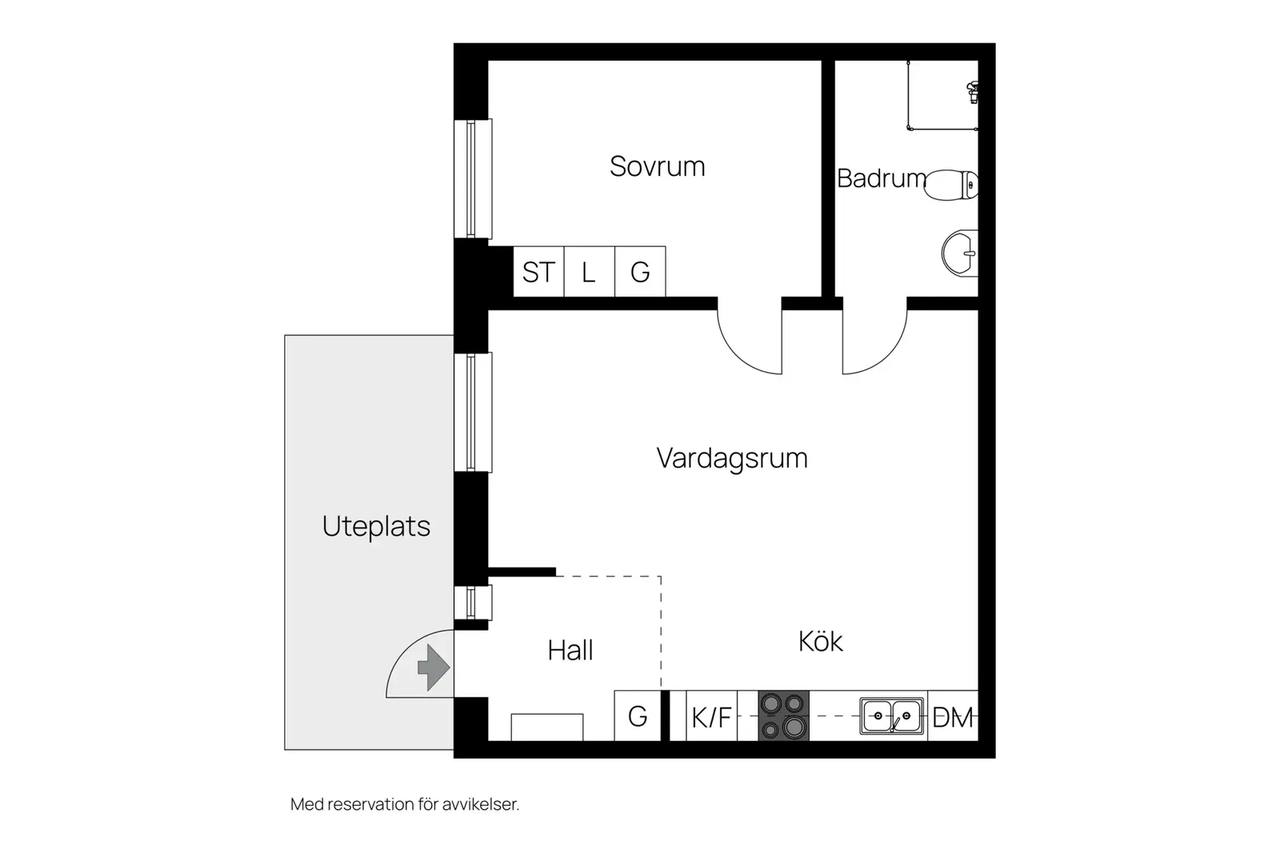 Planritning för Åbylundsgatan 76 B