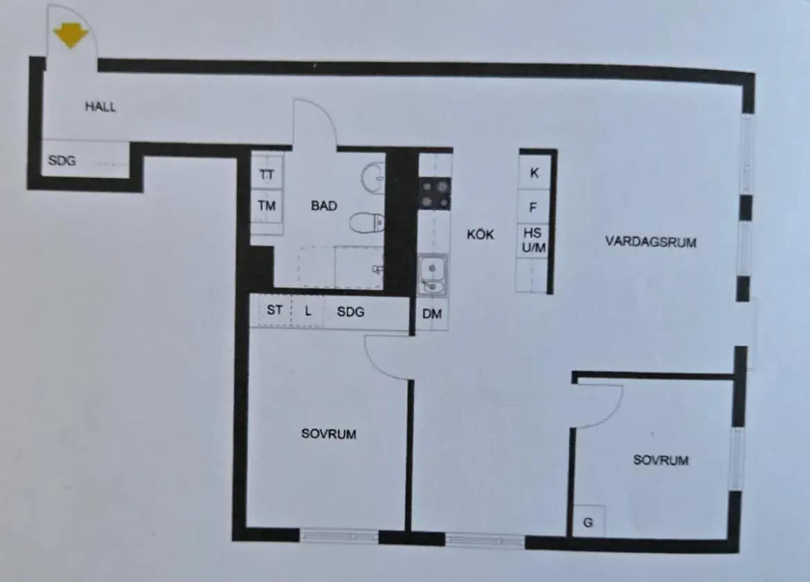 Floor plan for Gjutarplan 2