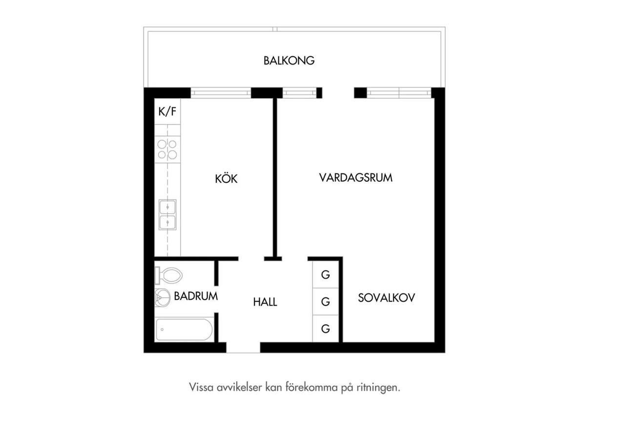 Floor plan for Mellanvångsvägen 12B