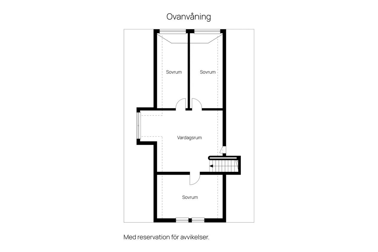 Planritning för Vångavägen 8