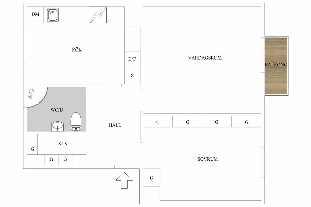 Floor plan for Karl Staaffsgatan 22C