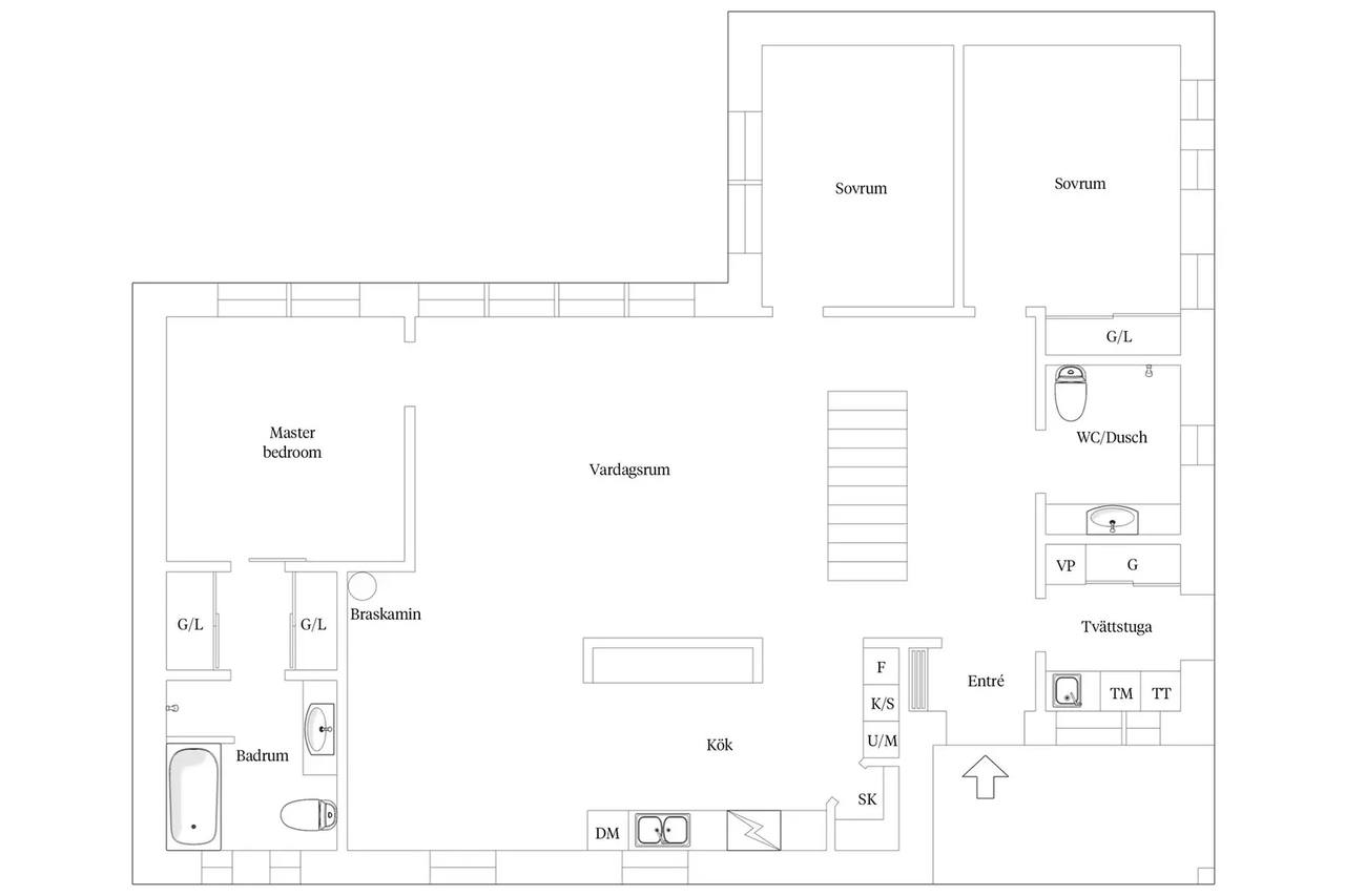 Floor plan for Marinavägen 9A