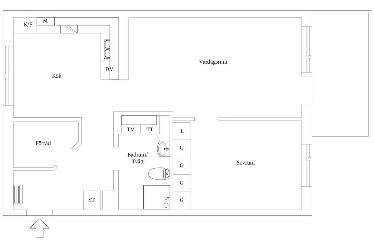 Planritning för Vänortsgatan 7