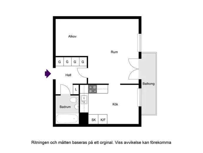 Floor plan for Svetsarvägen 7