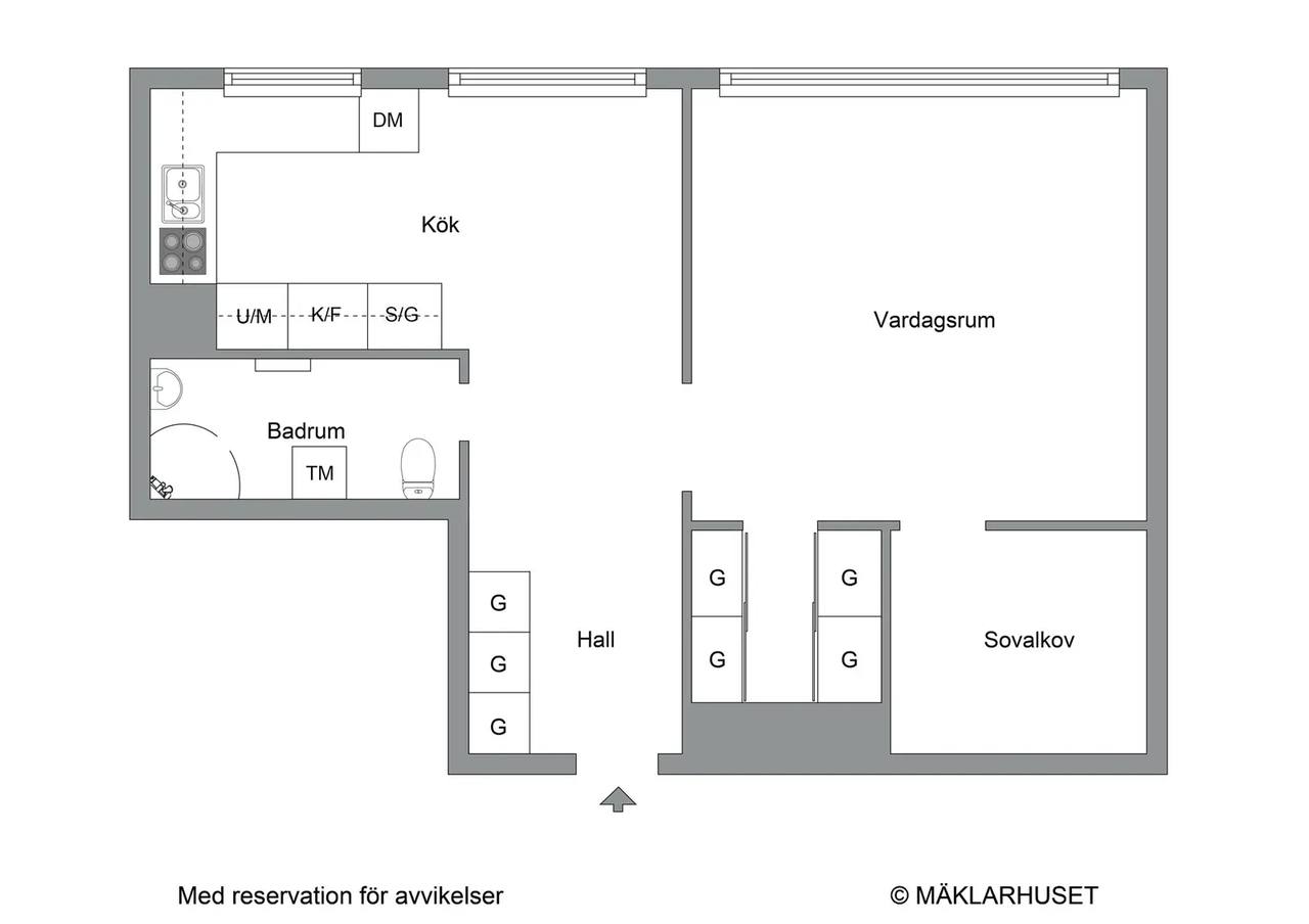 Planritning för Infanterigatan 4