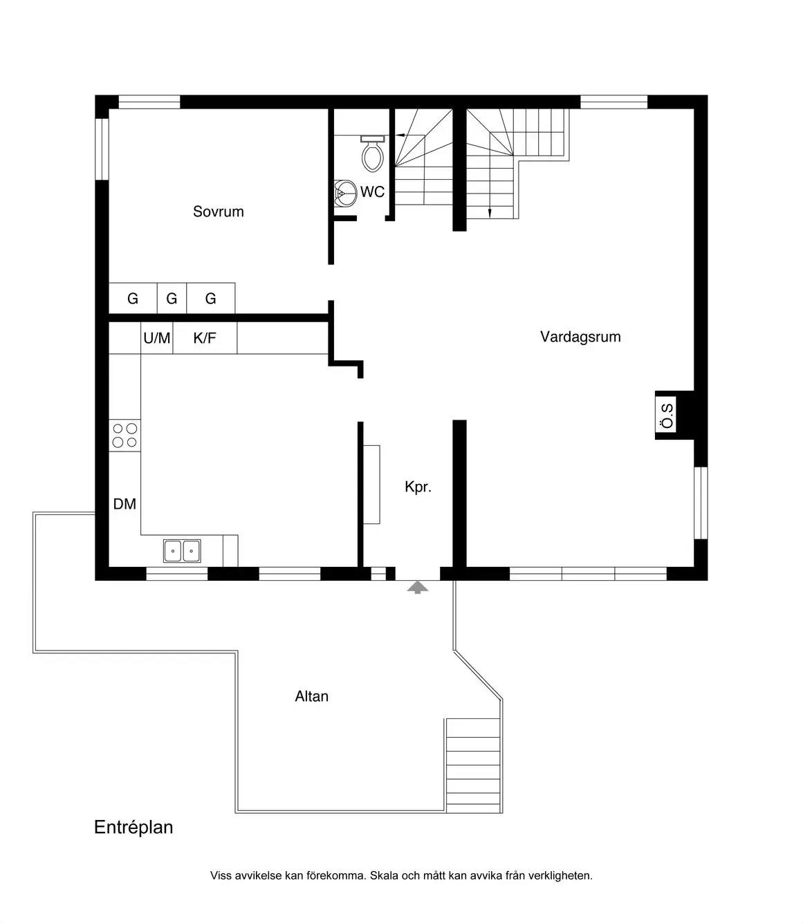 Floor plan for Brunnsbacken 4B