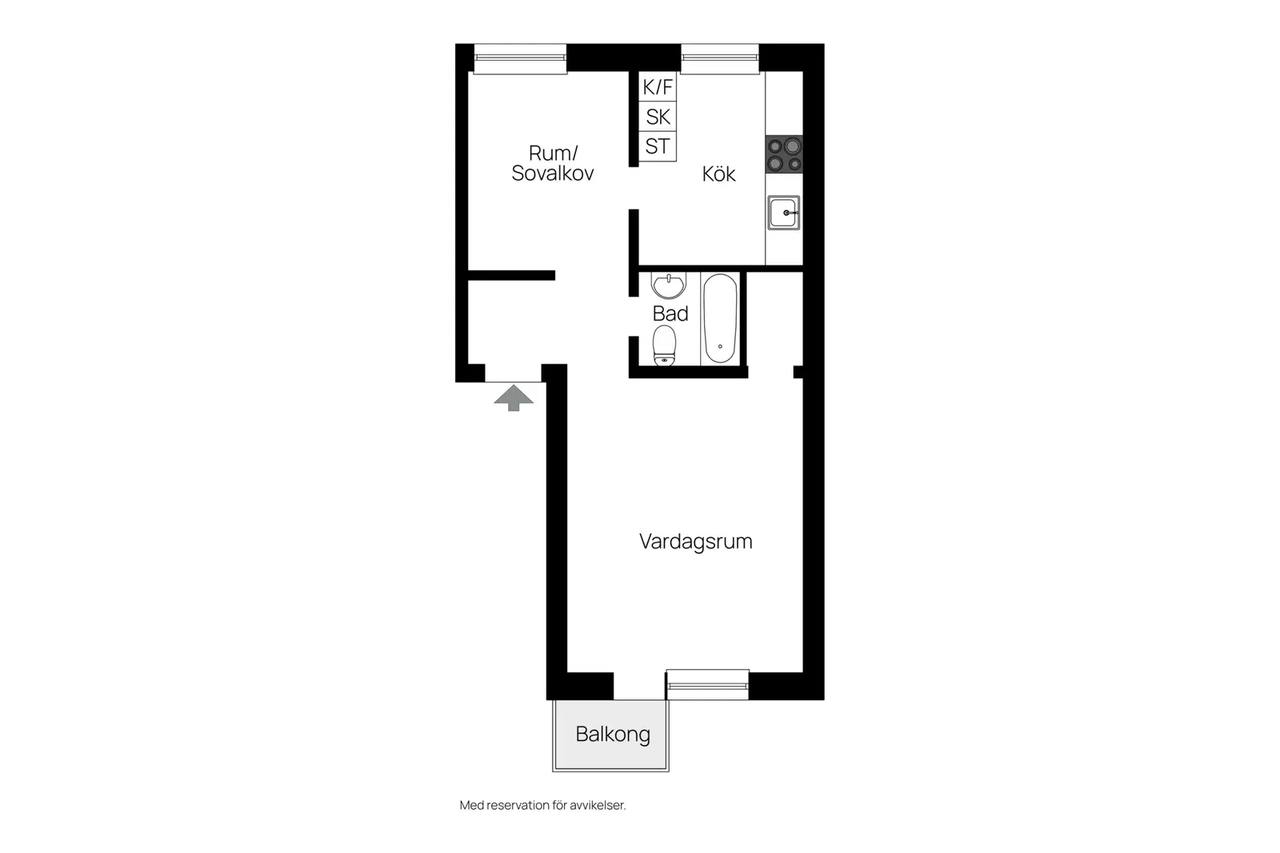 Planritning för Järnvägsgatan 39 A