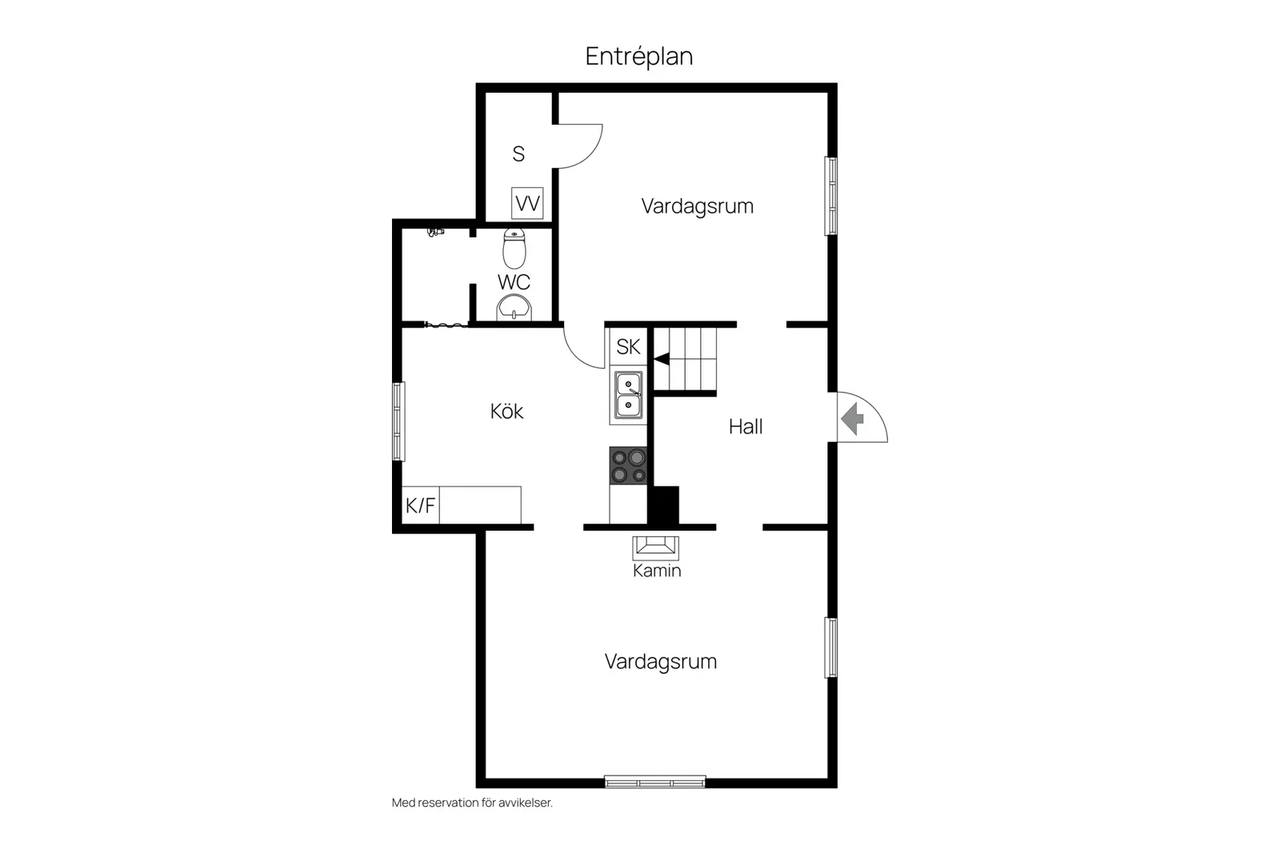 Floor plan for Johansforsvägen 13