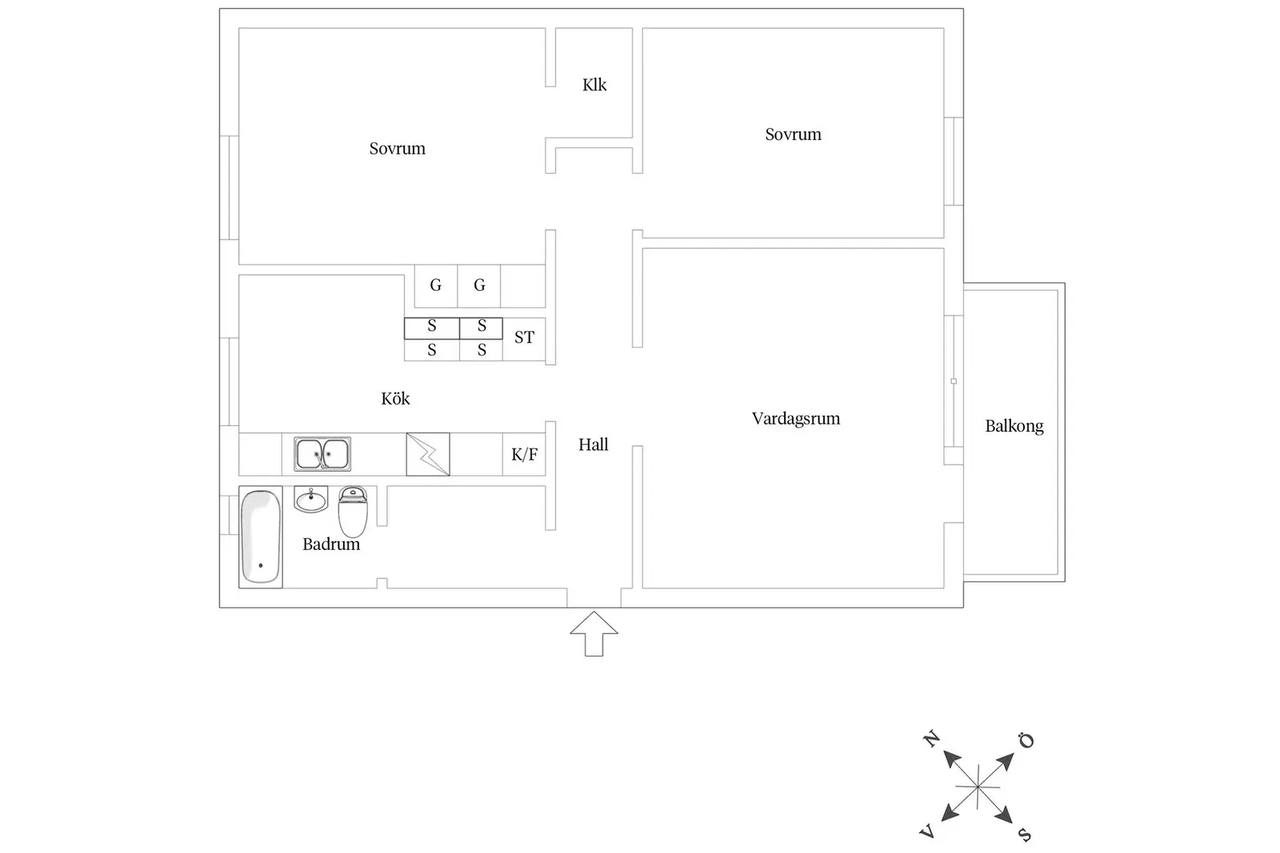 Floor plan for Sankt Pauligatan 40
