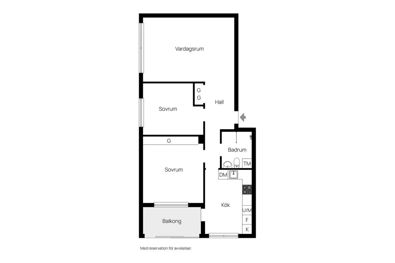 Floor plan for Bärnstensgatan 15c