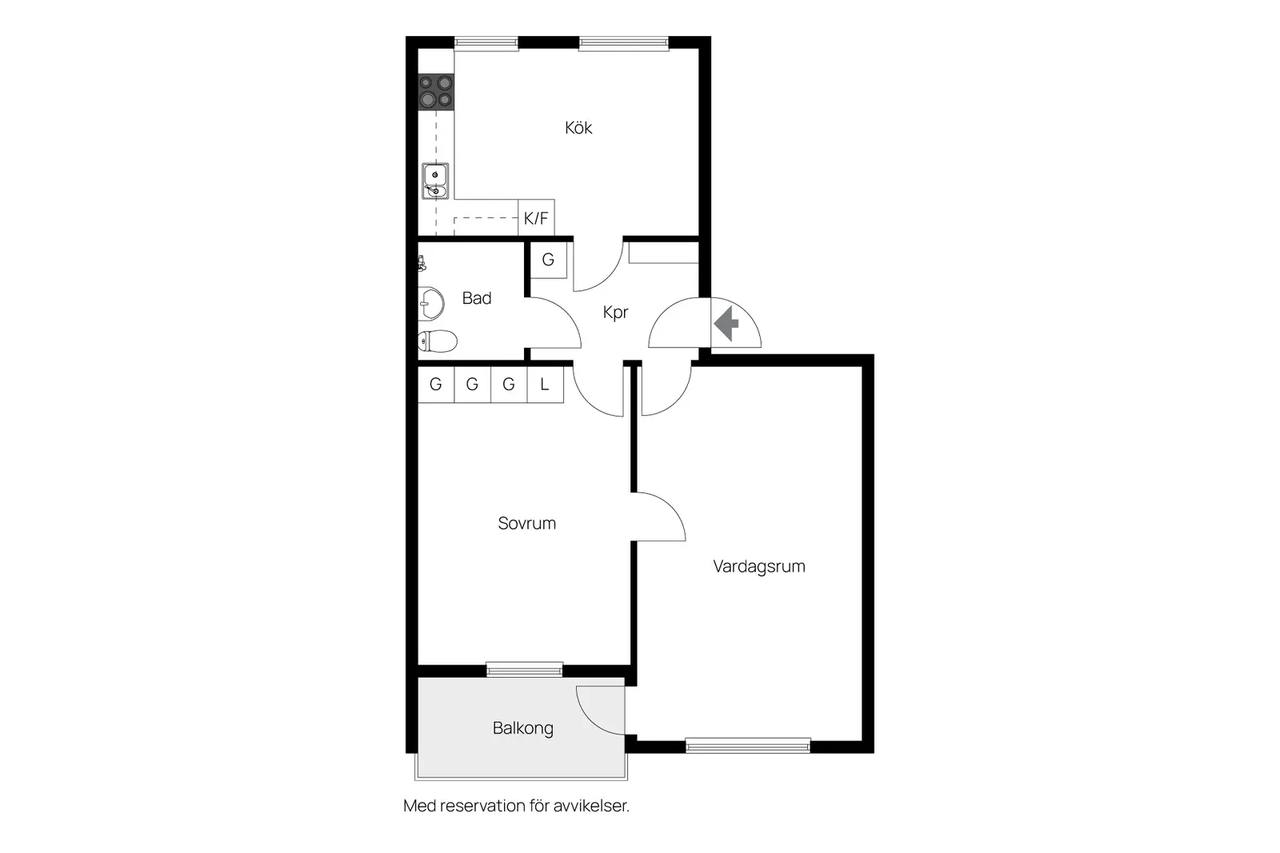 Planritning för Banérgatan 8B