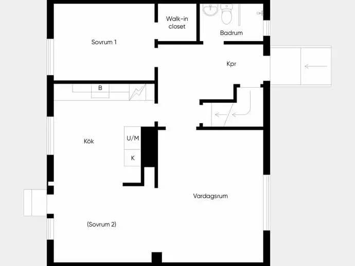 Floor plan for Första radhusvägen 6