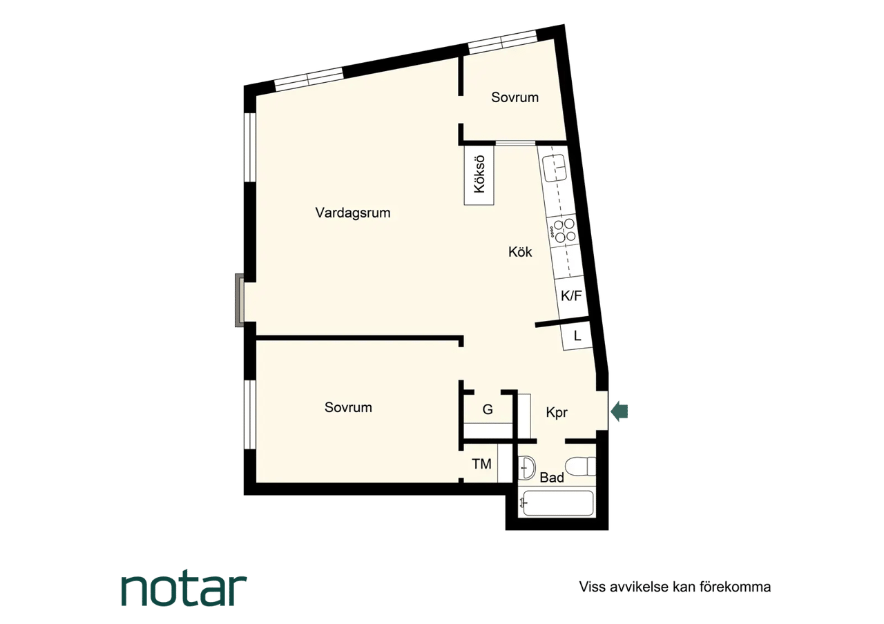Floor plan for Råsundavägen 7