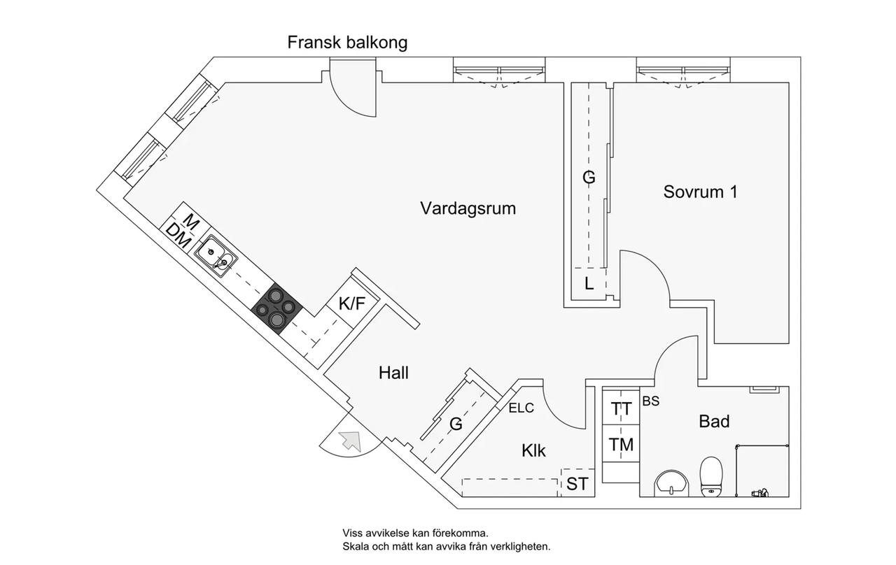 Floor plan for Kvarnholmsvägen 104 B