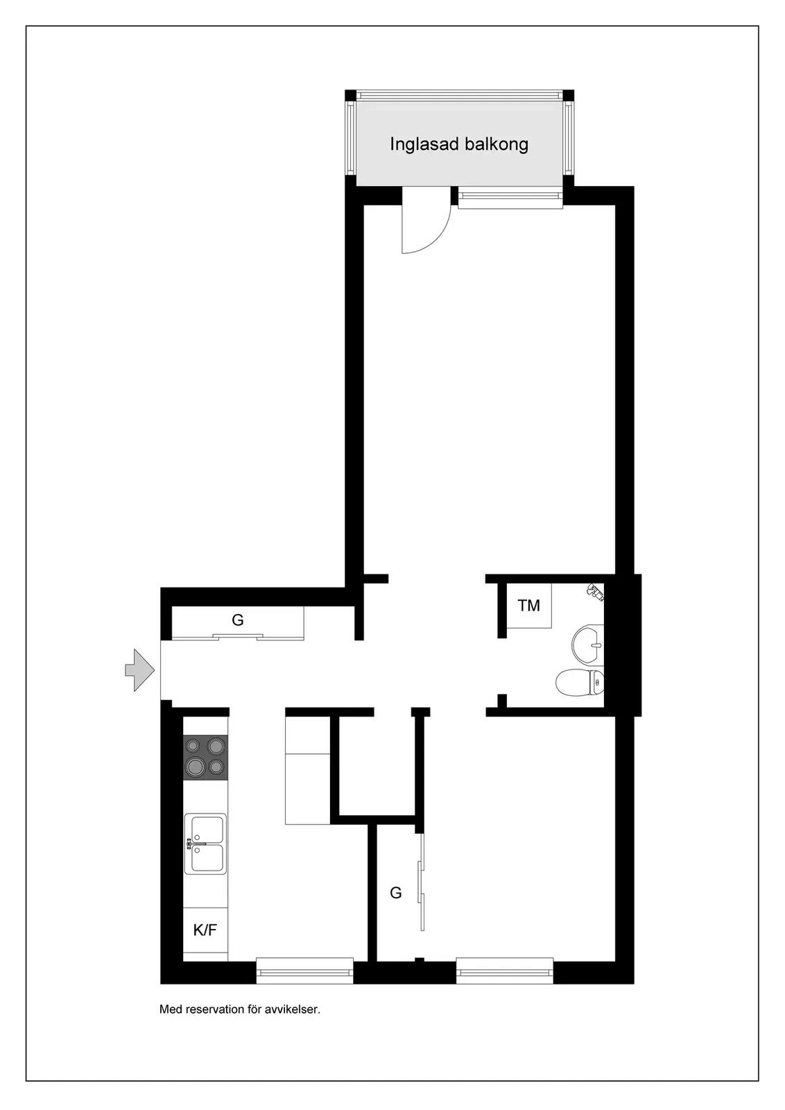 Floor plan for Gustav Garvares gata 10A