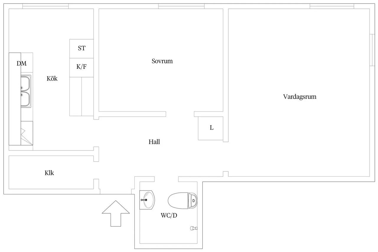 Floor plan for Enekullegatan 3D