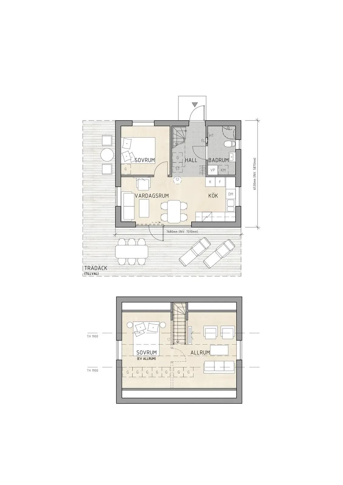 Floor plan for Västansjövägen 58 - Kobben