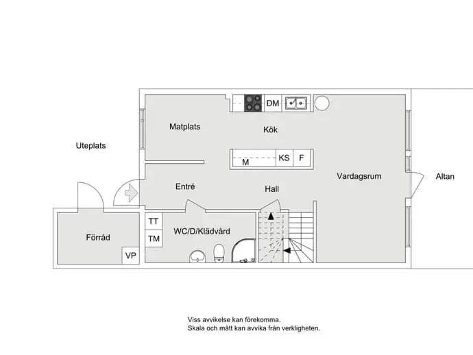 Floor plan for Milavägen 21