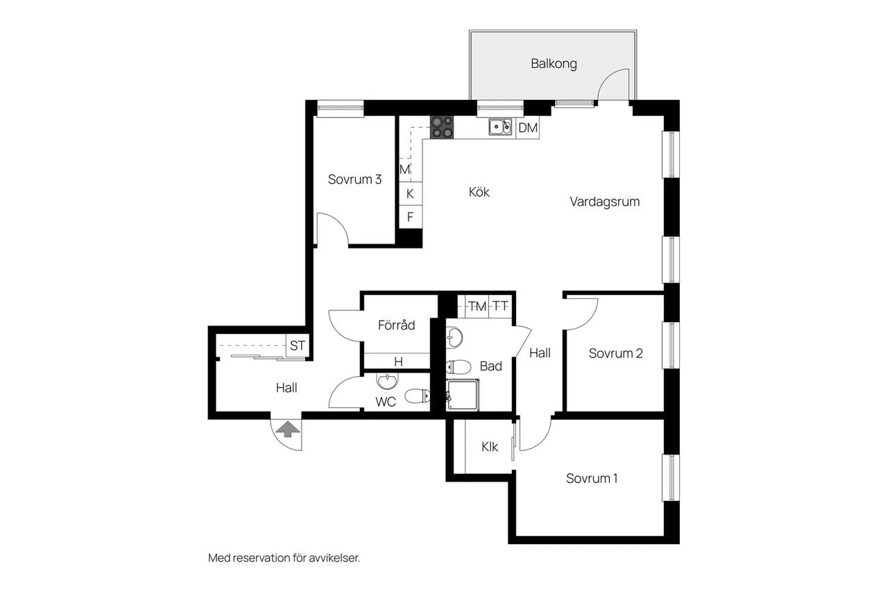 Floor plan for Ekerödsgatan 32