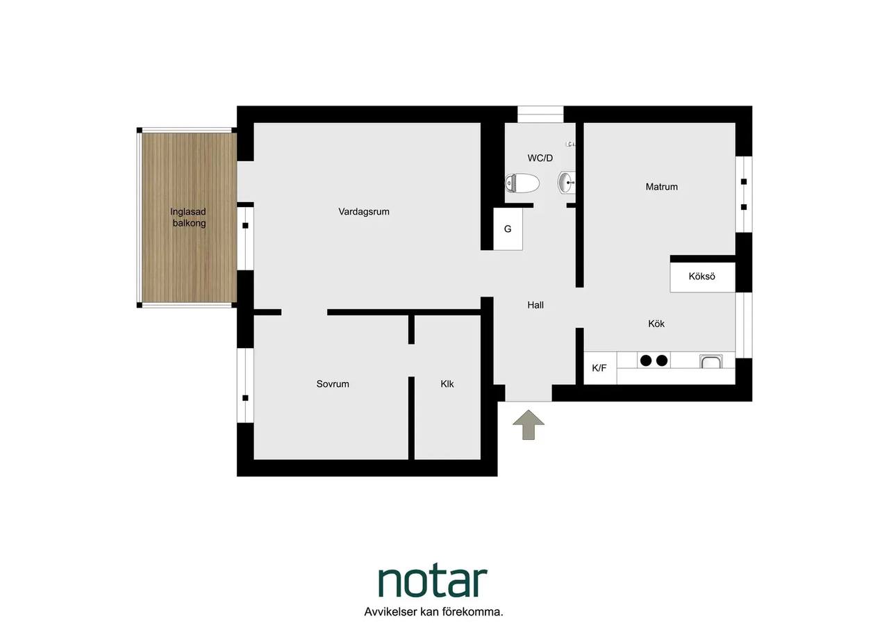 Floor plan for Lillgatan 44A