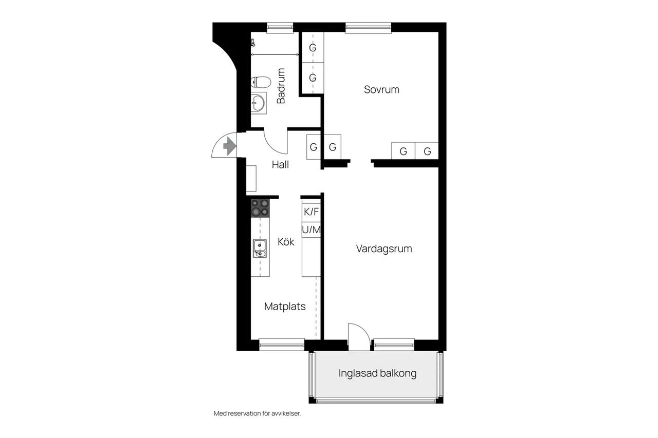 Floor plan for Folkungagatan 23b