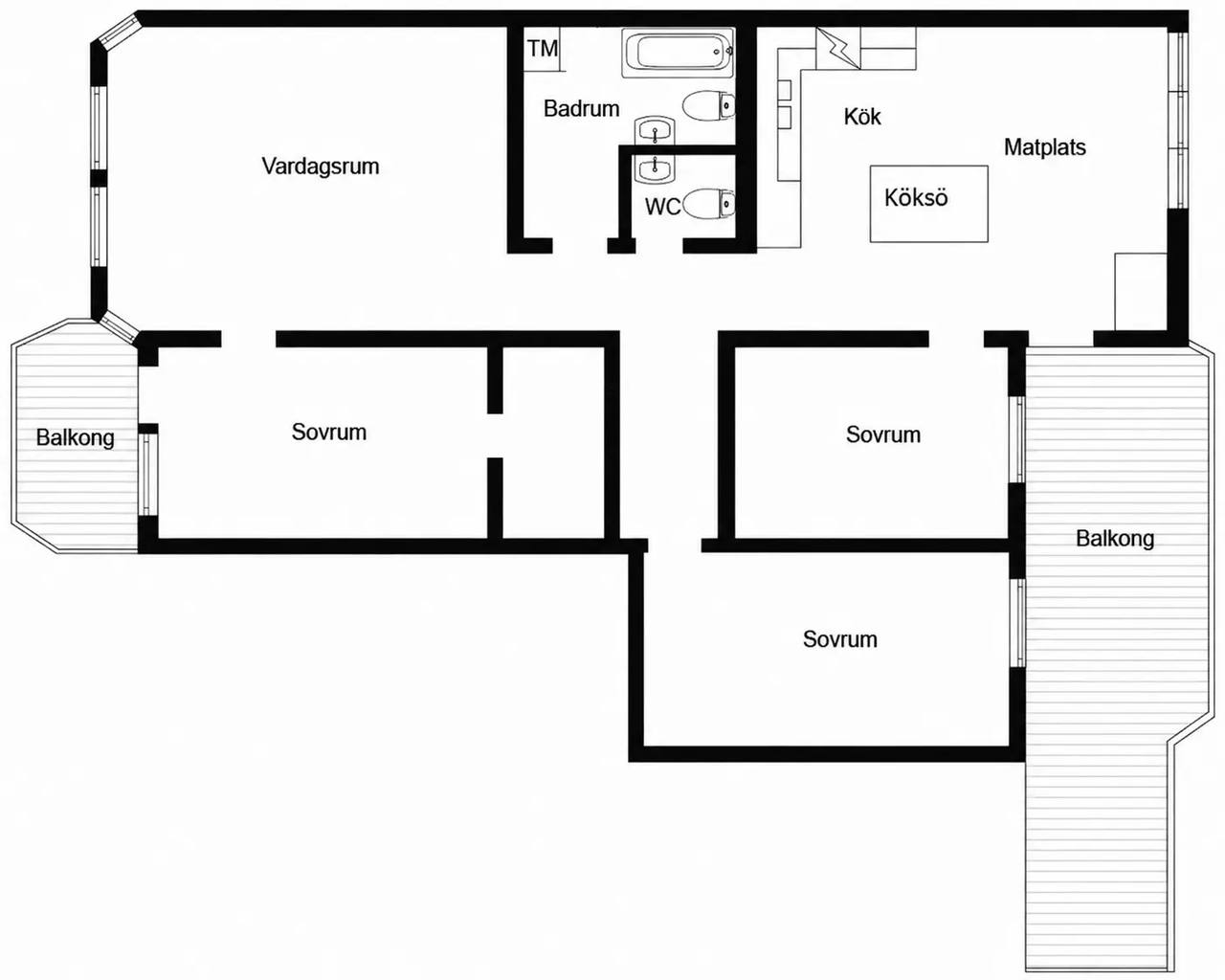 Floor plan for Bersågränd 4