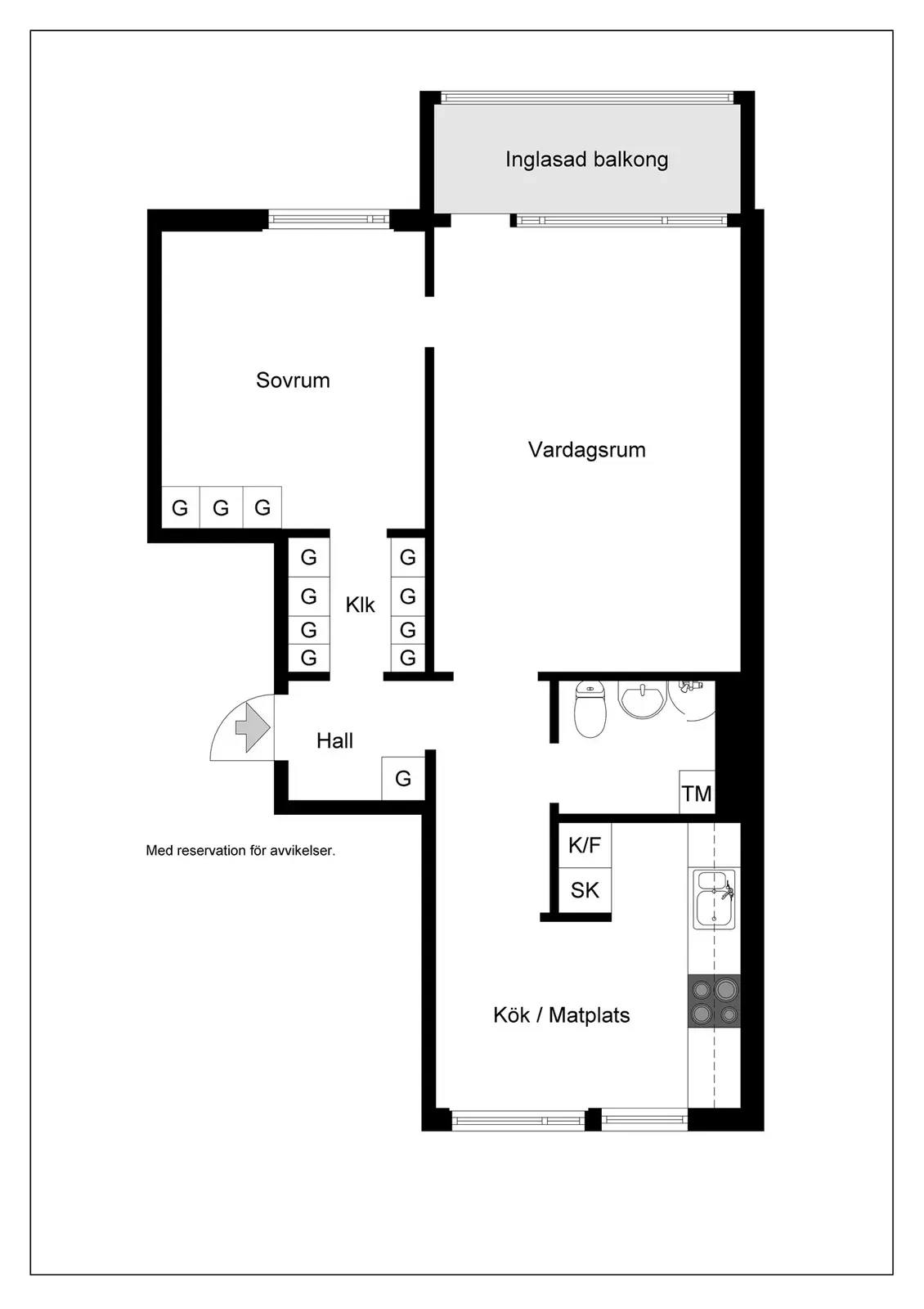 Floor plan for Näckrosvägen 6
