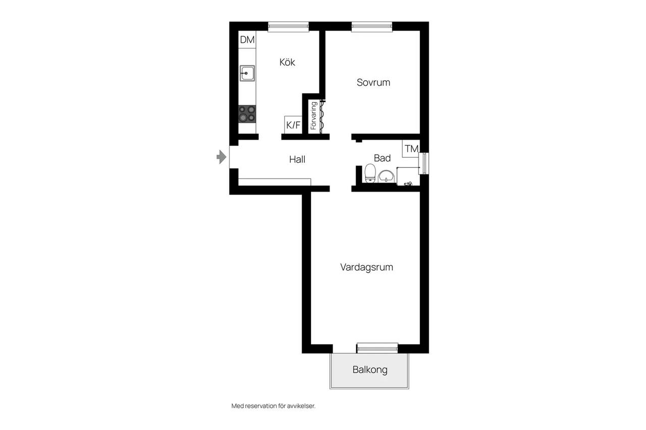 Floor plan for Genvägen 58 A