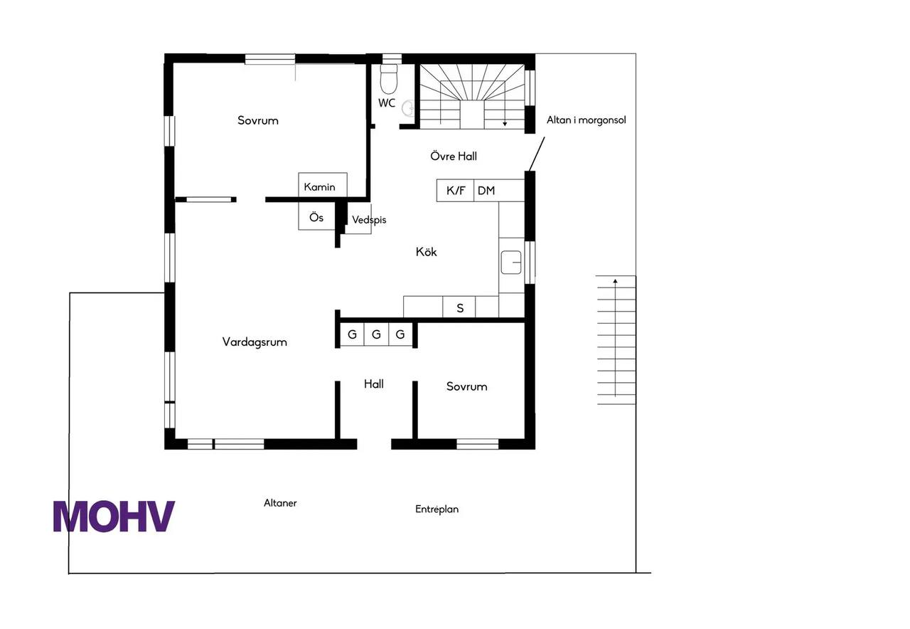 Planritning för Härsbackavägen 37