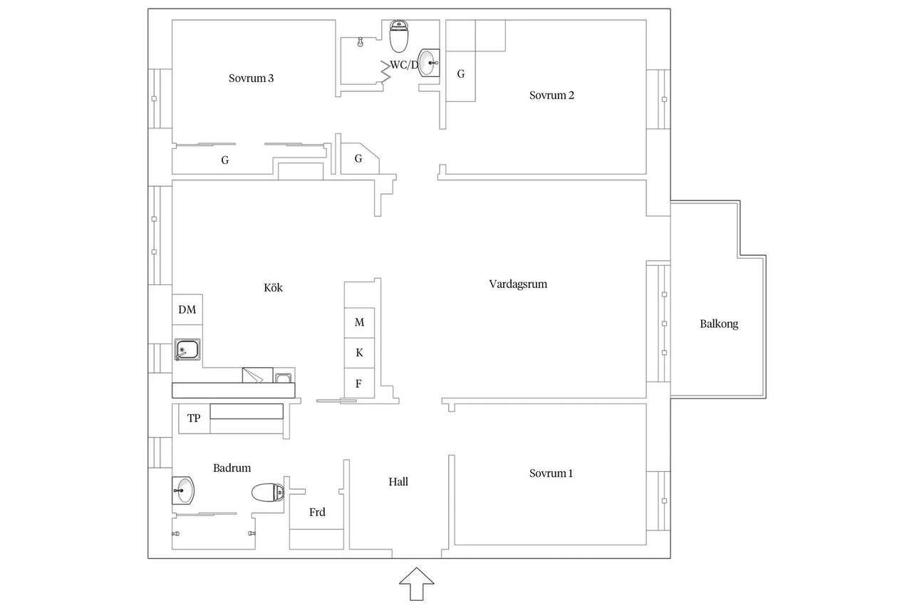 Floor plan for Sörhallstorget 31