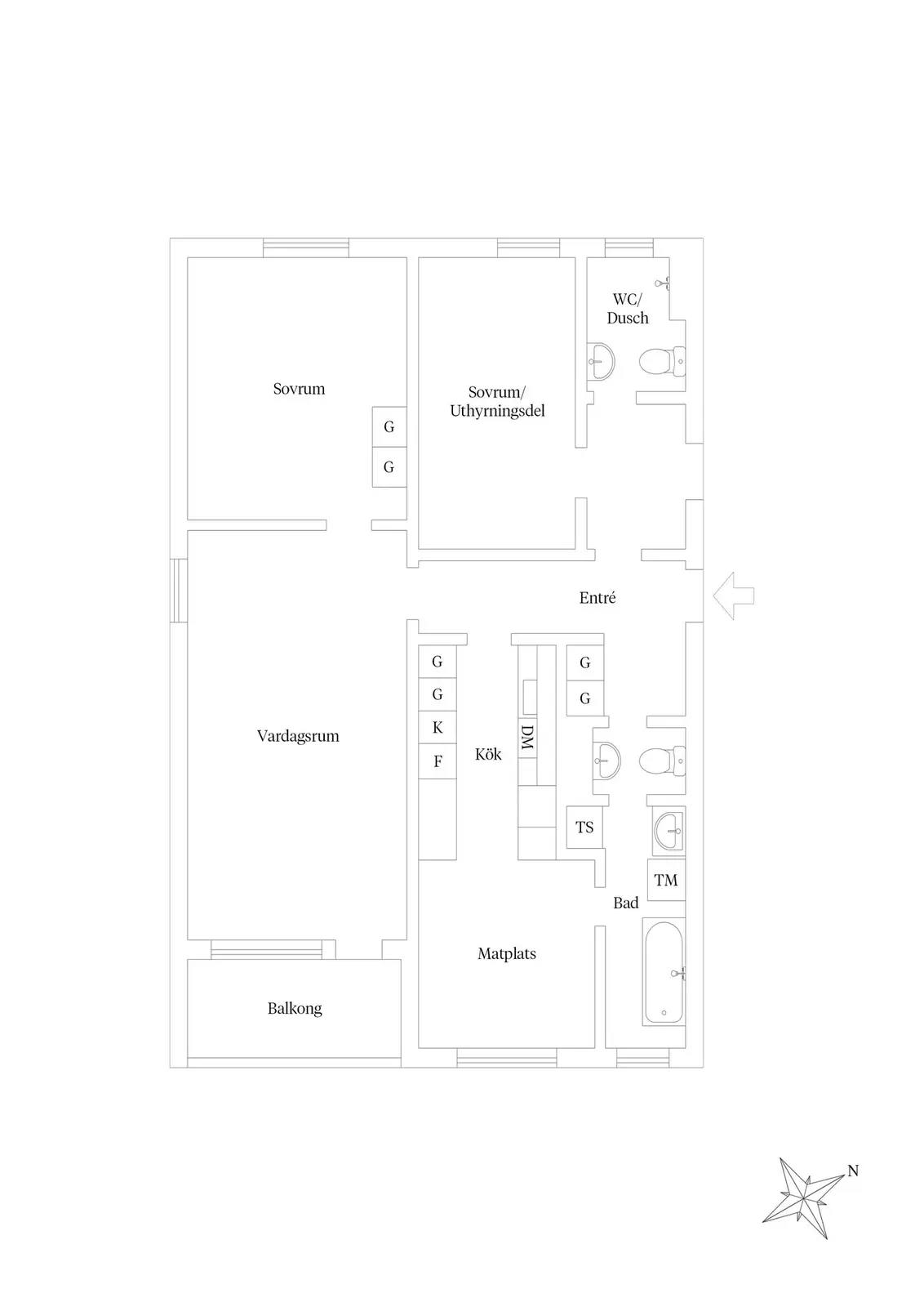 Planritning för Järdalavägen 12A