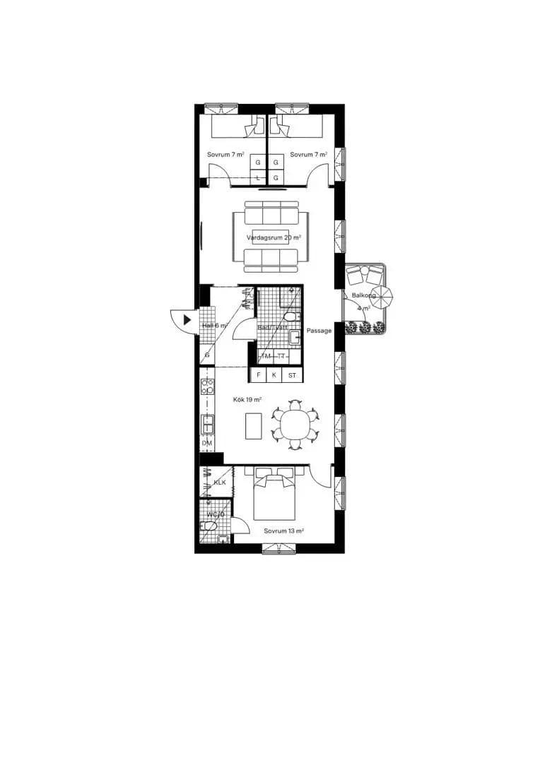 Planritning för Bergsrådsvägen/Rusthållarvägen