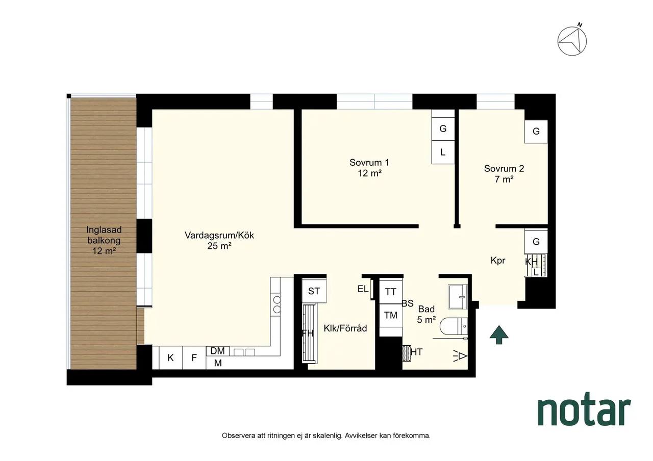 Floor plan for Evenemangsgatan 34
