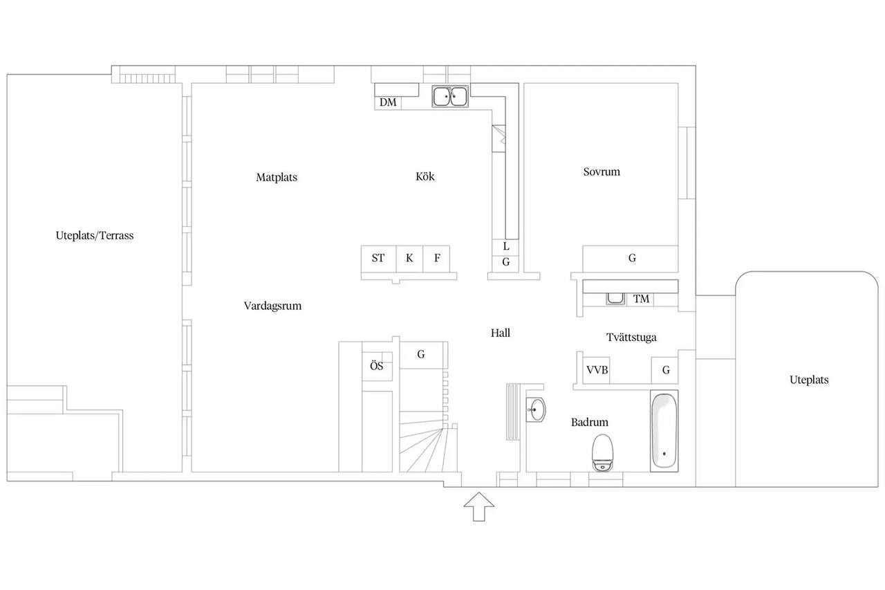 Floor plan for Olvonvägen 61