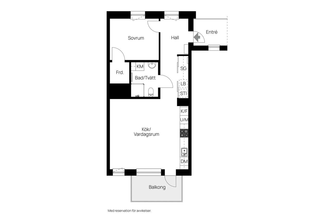 Floor plan for Skogängsvägen 31D, 5 tr