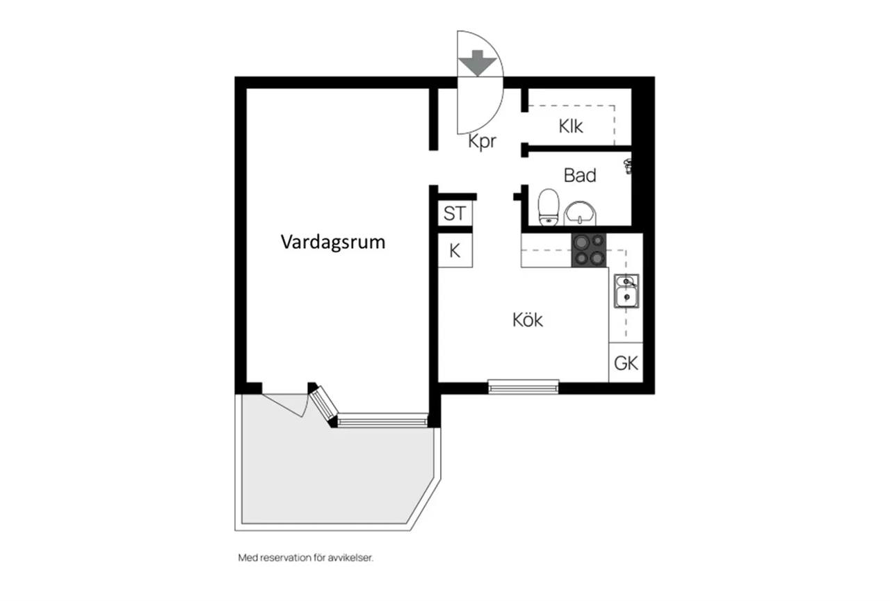 Floor plan for Källhagsgatan 21