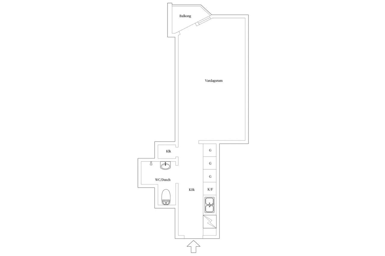 Floor plan for Gubbkärrsvägen 29K