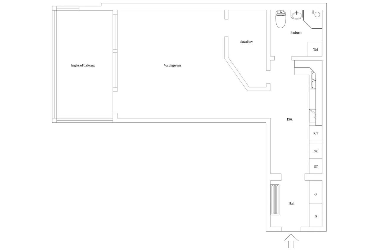 Planritning för Skjutbanegatan 7B