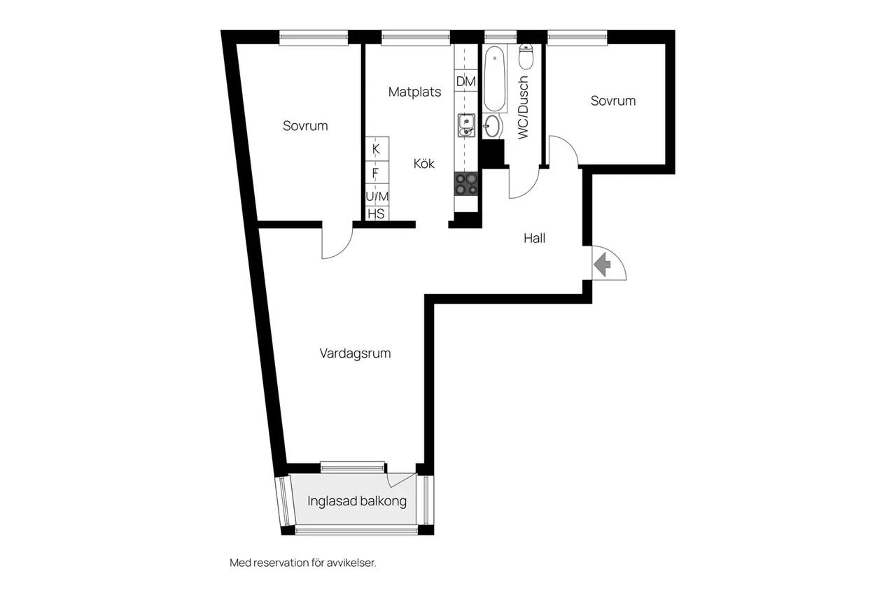 Floor plan for Smedvägen 15