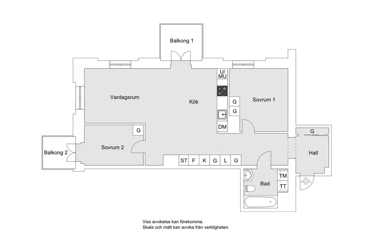 Floor plan for Mjölnarvägen 18, 8tr