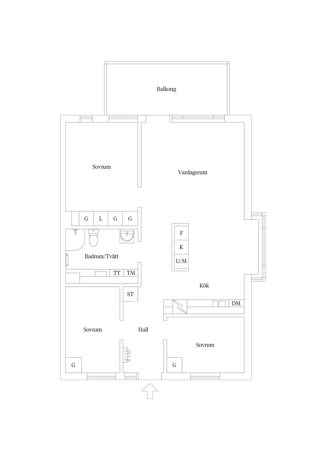 Floor plan for Hemvägen 16H