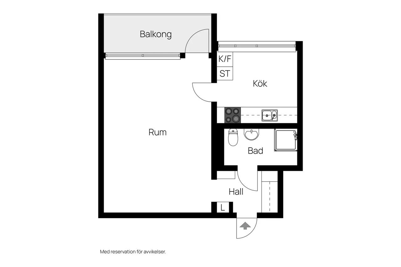 Planritning för Skjutbanegatan 5b