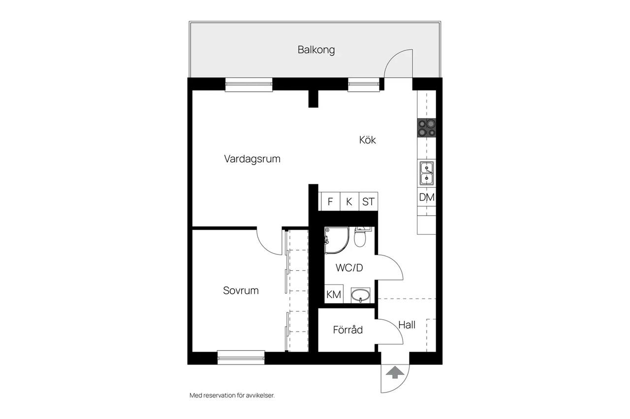 Floor plan for Ljungslättsgatan 6 B
