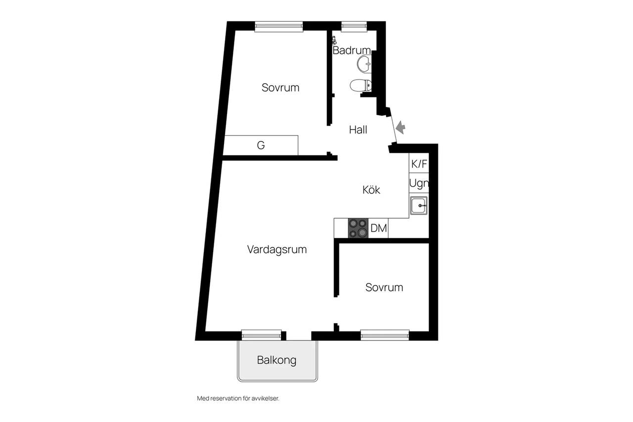 Planritning för Ystadsvägen 77